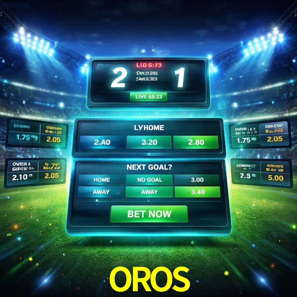 Vista de apuestas en vivo OROS durante un partido en curso