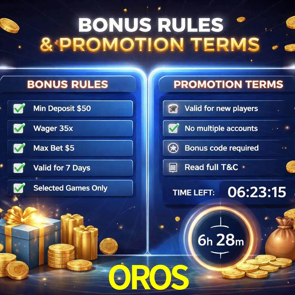 Reglas de promoción OROS y condiciones de bonos explicadas visualmente