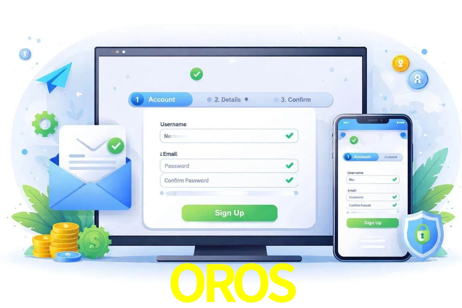 Registro de nuevo usuario y configuración de cuenta OROS